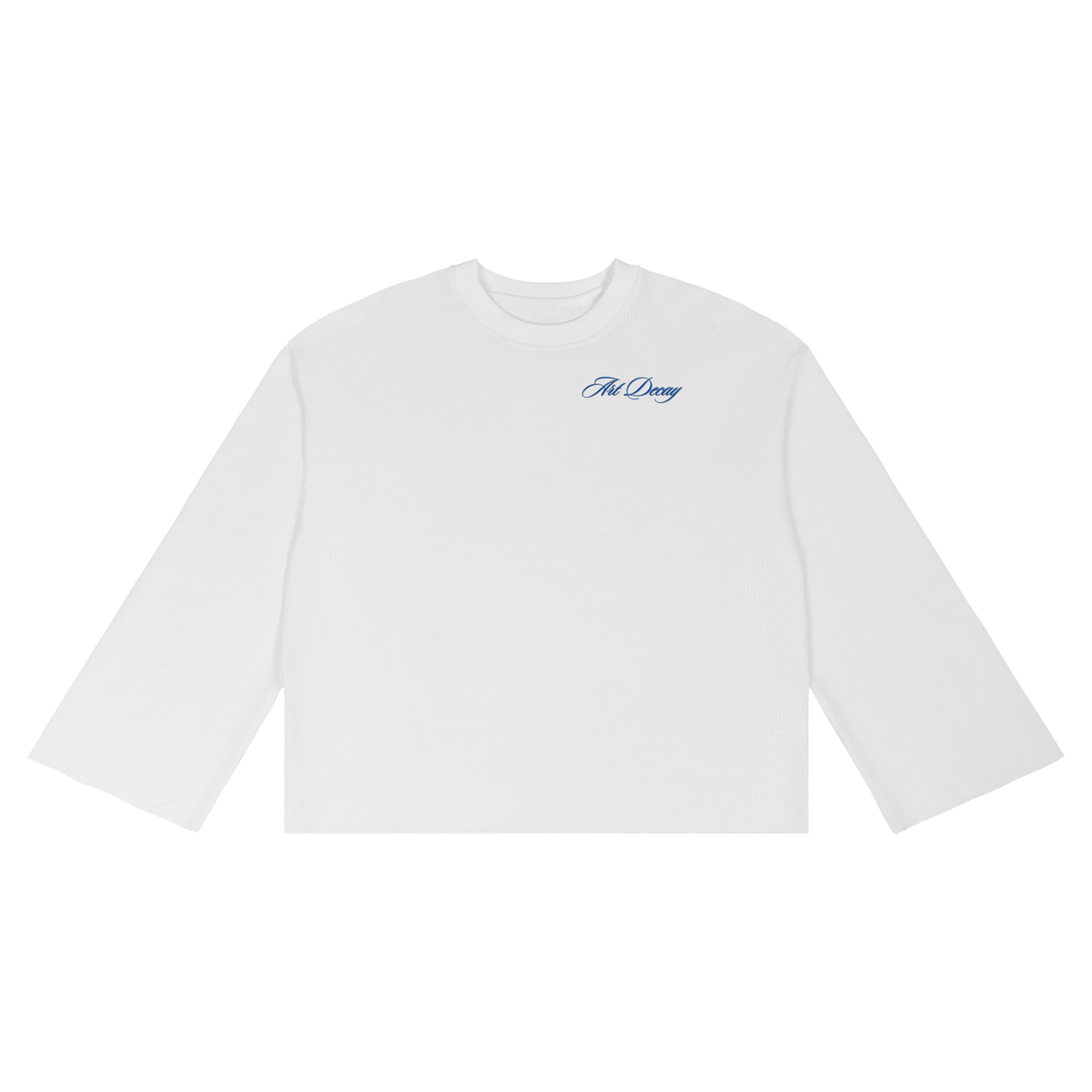 White Ferrari Waffle Raw Edge T-Shirt