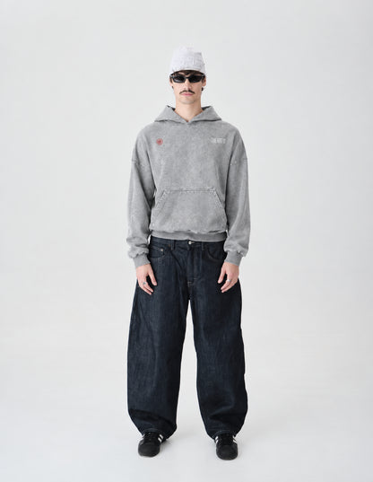 Snow Wash Fleece Oversize Hoodie