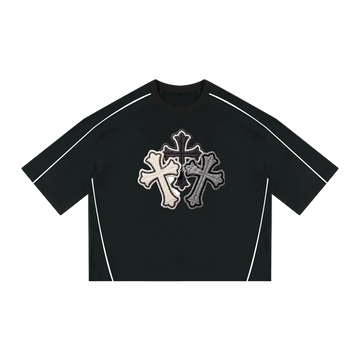 Unisex Heavyweight Boxy Piping T-Shirt