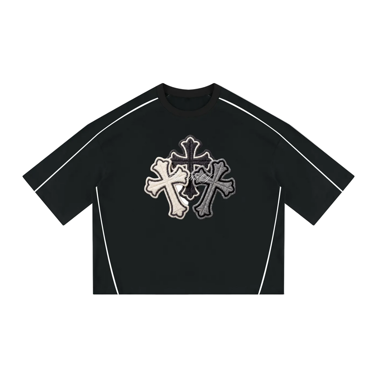 Unisex Heavyweight Boxy Piping T-Shirt