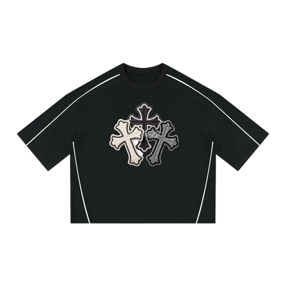 Unisex Heavyweight Boxy Piping T-Shirt