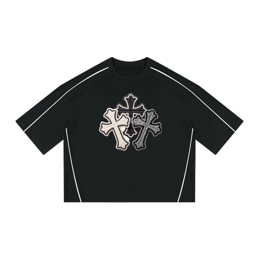 Unisex Heavyweight Boxy Piping T-Shirt