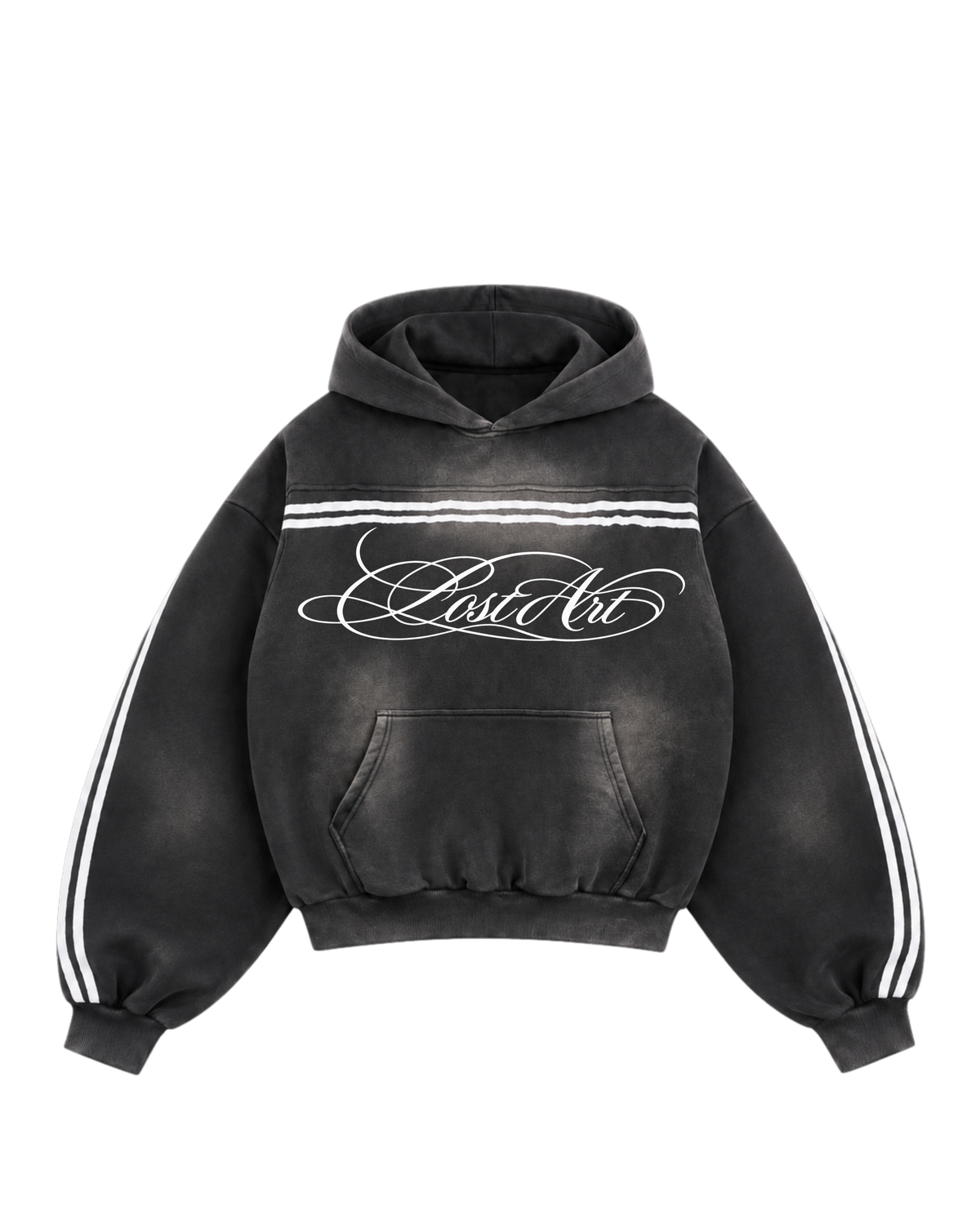 Lost Art Striped Fade Hoodie