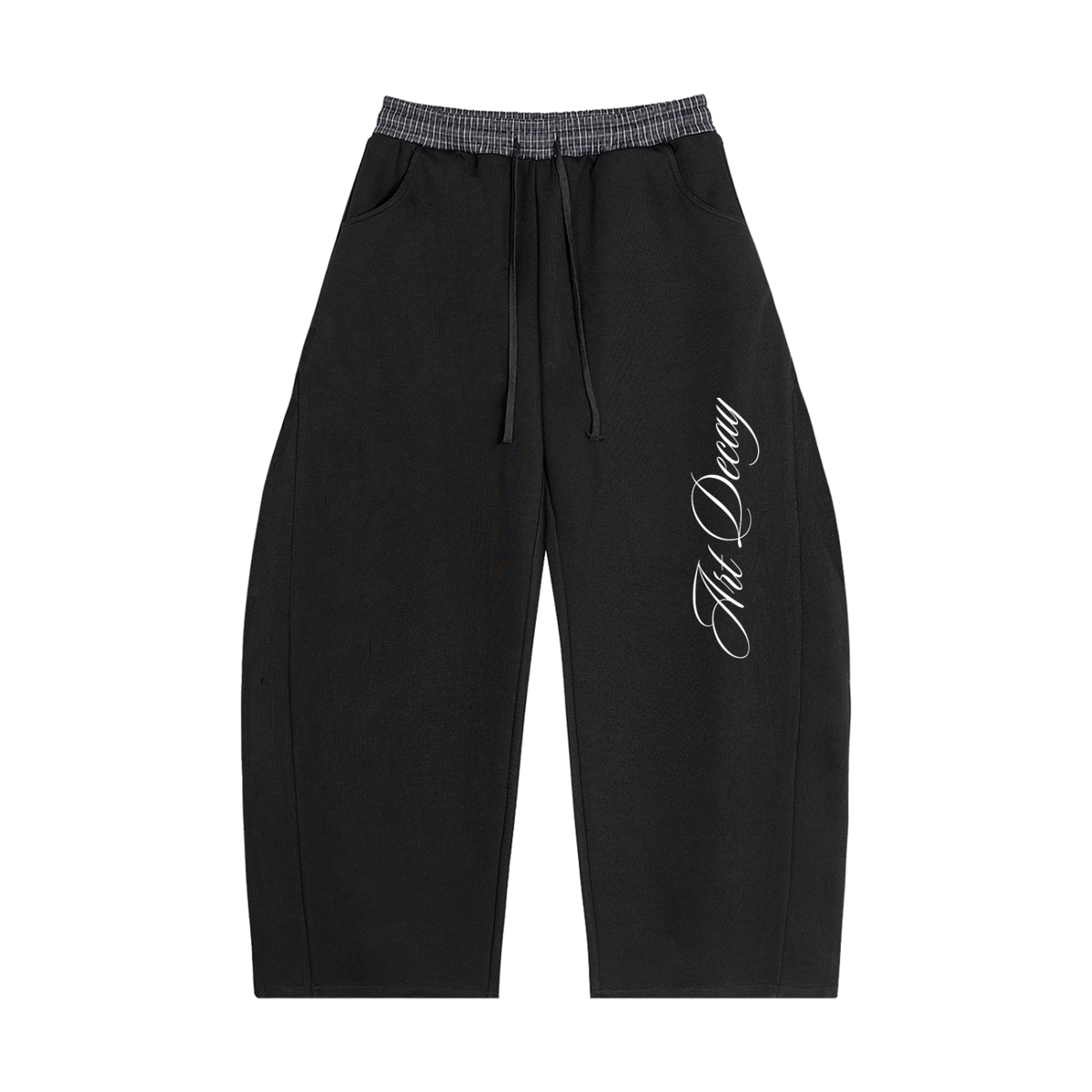 Plaid Waistband Barrel Sweatpants