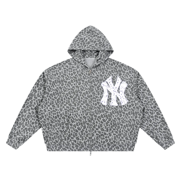 Leopard Print Art Decay Zip Up