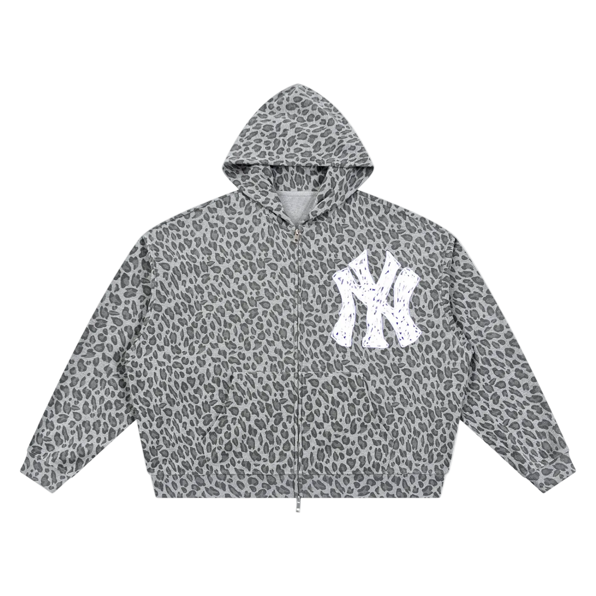 Leopard Print Art Decay Zip Up
