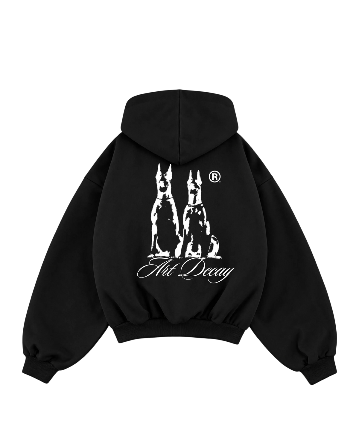 “Hound” Art Decay Boxy Hoodie