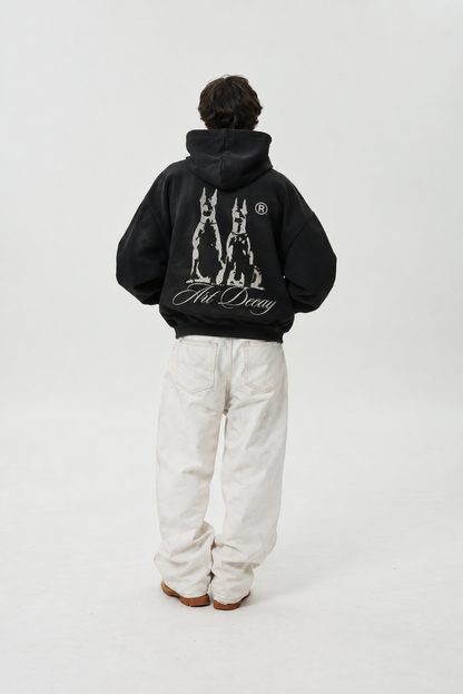 “Hound” Art Decay Boxy Hoodie