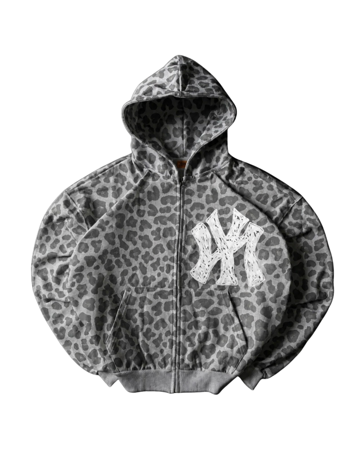 Leopard Print Art Decay Zip Up