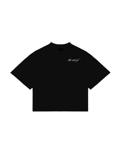 “Miss her” Art Boxy Black Tee