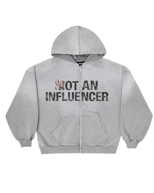 “Not” Art Of Boxy Washed Zip up