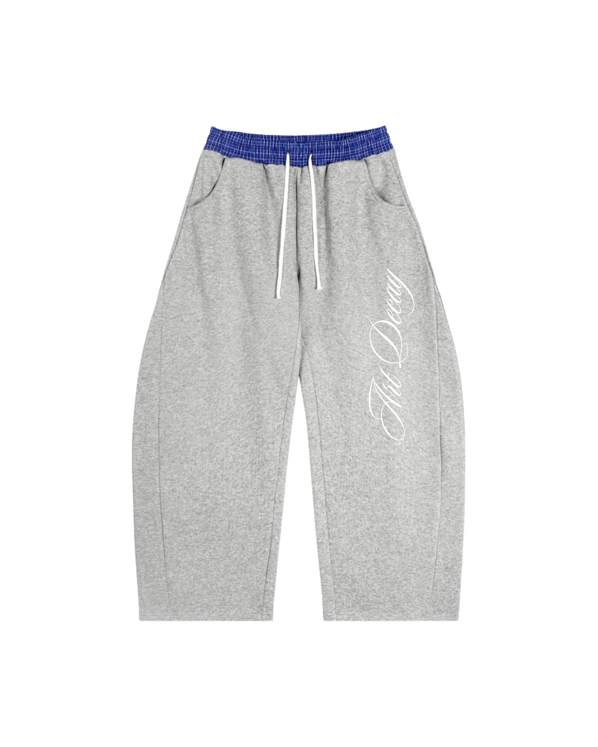 Plaid Waistband Barrel Sweatpants