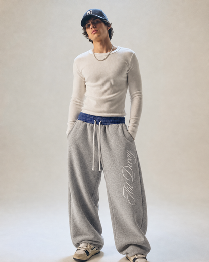 Plaid Waistband Barrel Sweatpants