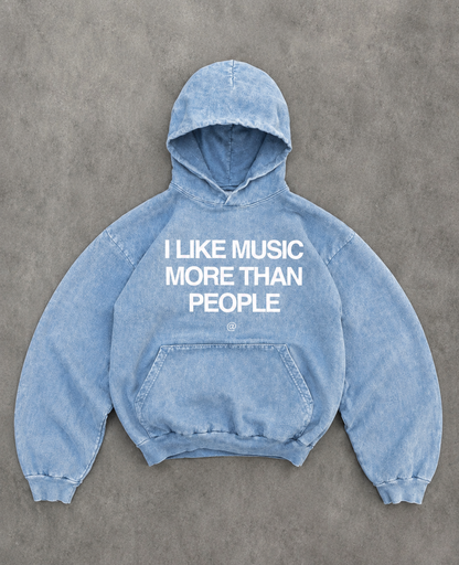"Music" Art Washed Hoodie