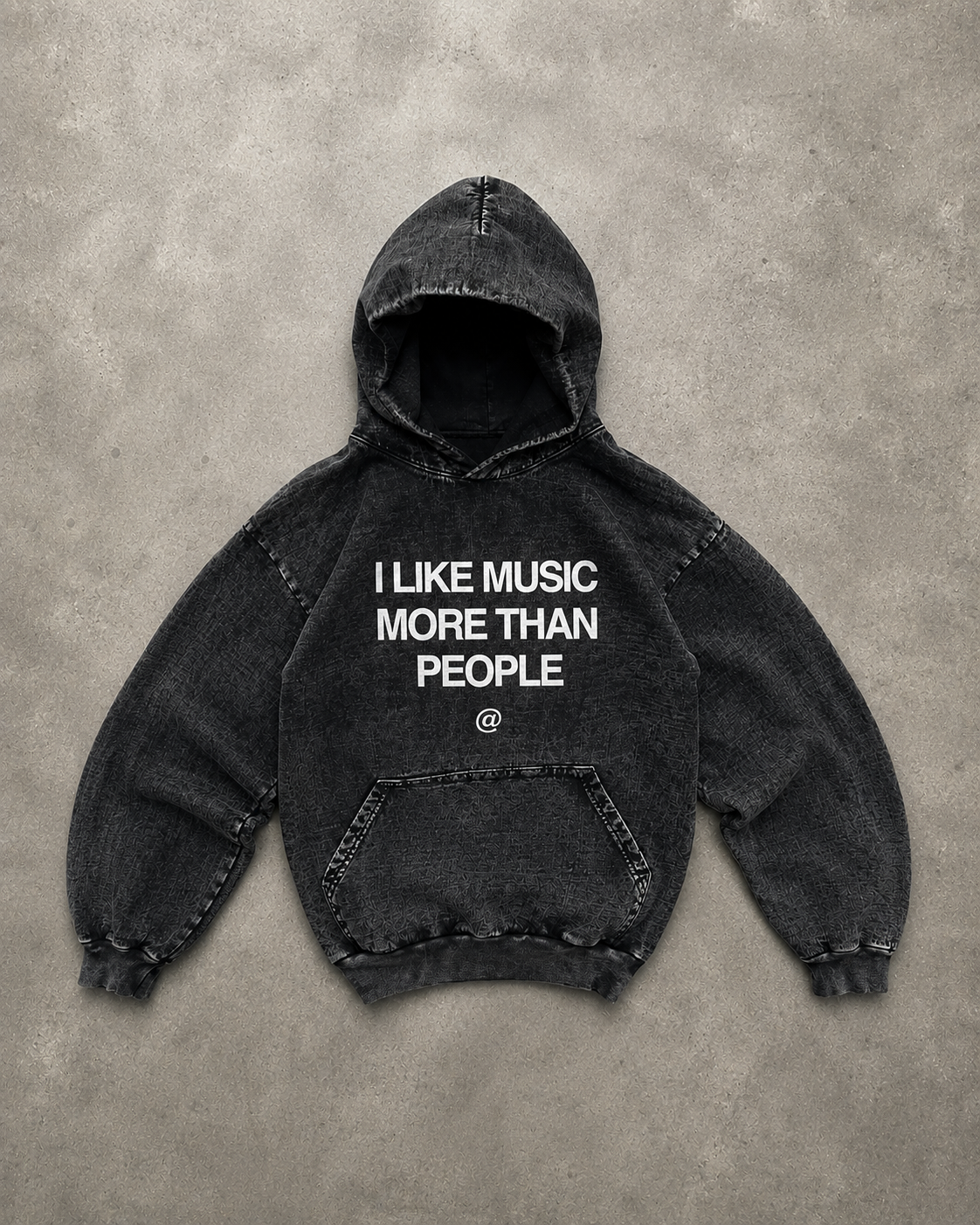 "Music" Art Washed Hoodie