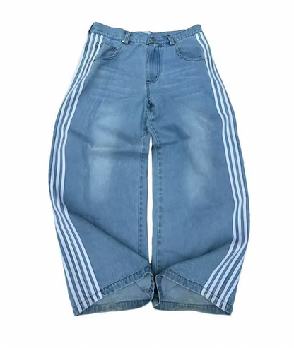 Art decay Striped Jeans