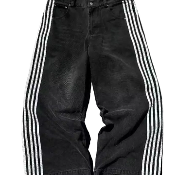 Art decay Striped Jeans