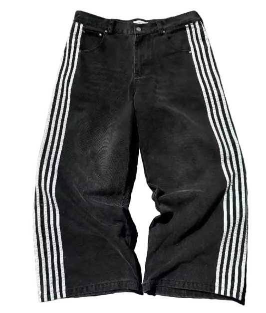 Art decay Striped Jeans