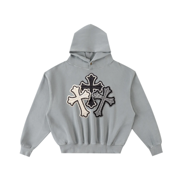Art Decay “Pastel Cross” Boxy Hoodie
