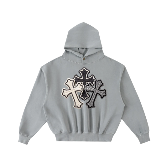 Art Decay “Pastel Cross” Boxy Hoodie